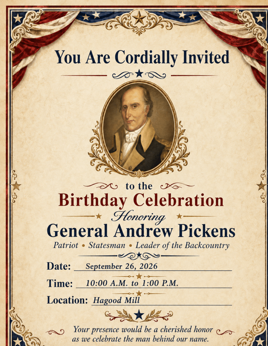 General Andrew Pickens Birthday Celebration